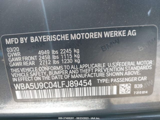 WBA5U9C04LFJ89454 BMW 3 Series M340i Xdrive