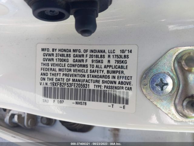 19XFB2F53FE205931 Honda Civic Sedan Lx