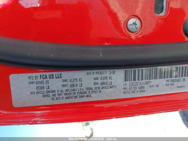 2C3CDZBT0LH130877 Dodge Challenger R/t
