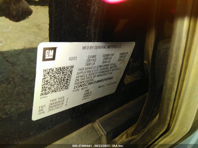 Chevrolet Tahoe Lt 2021 1GNSCNKD4MR269981 Image 9