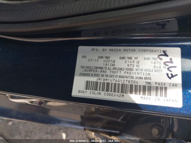 JM1BM1U76G1278304 Mazda Mazda3 I Sport