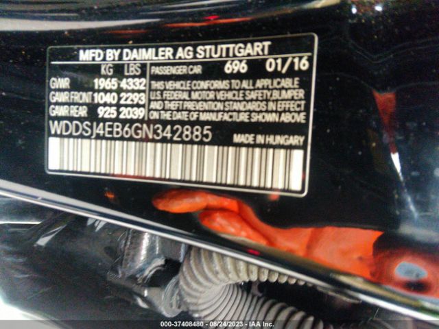 WDDSJ4EB6GN342885 Mercedes-Benz Cla Cla 250
