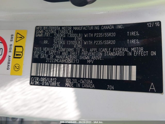2T2ZZMCA8HC050313 Lexus Rx Rx 350