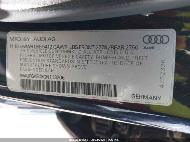 WAUFGAFC3GN113206 Audi A6 3.0t Premium Plus