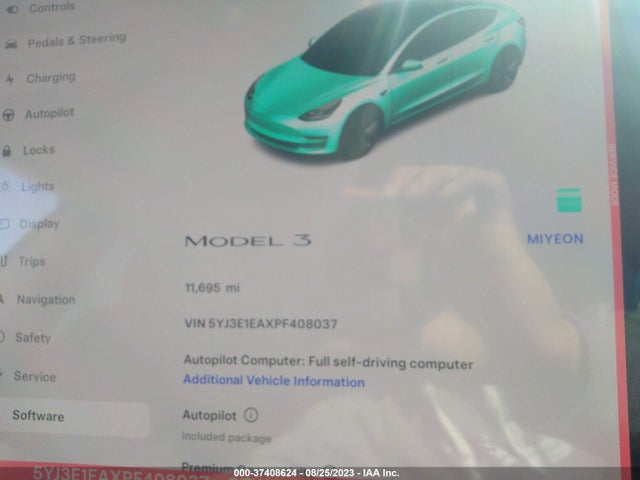 Tesla MODEL 3 2023 5YJ3E1EAXPF408037 Image 7