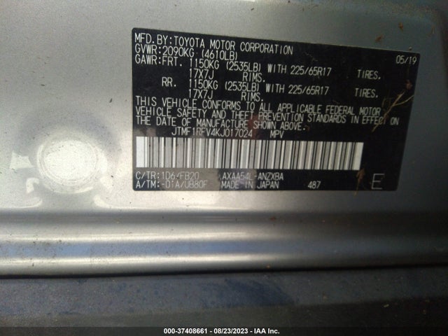 Toyota RAV4 LE 2019 JTMF1RFV4KJ017024 Image 9