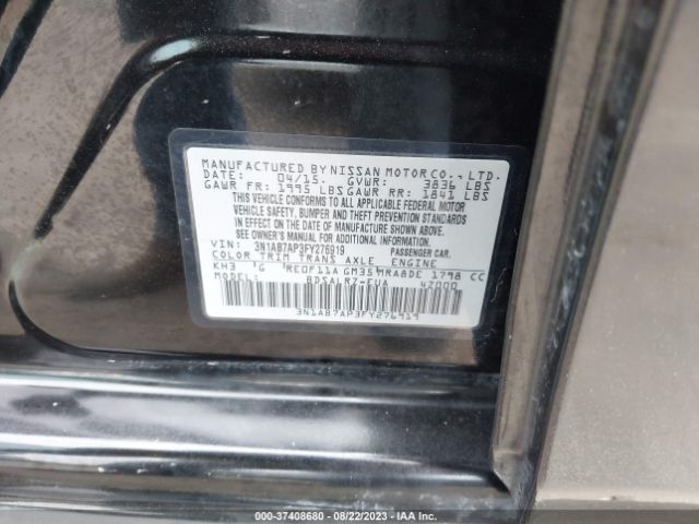 3N1AB7AP3FY276919 Nissan SENTRA SR