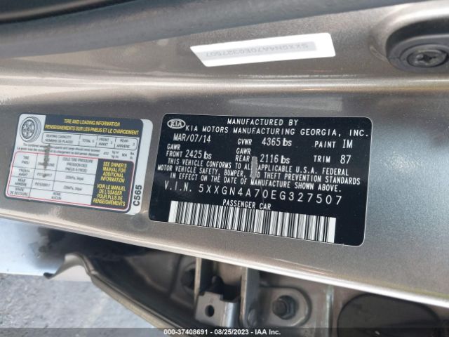5XXGN4A70EG327507 KIA OPTIMA EX