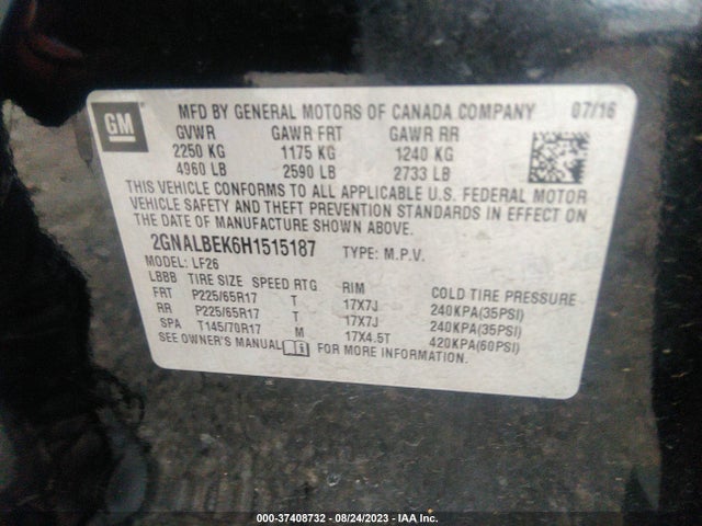Chevrolet EQUINOX LS 2017 2GNALBEK6H1515187 Image 9