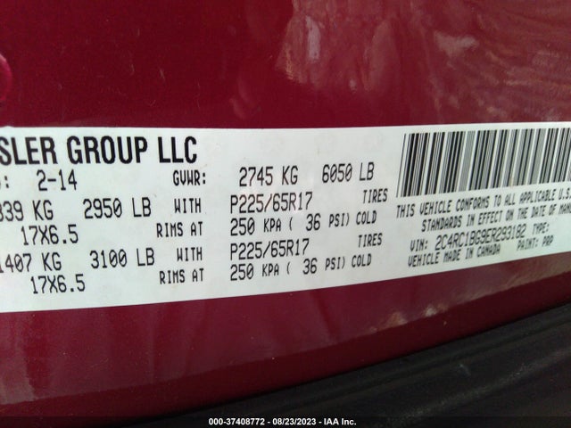 2C4RC1BG9ER293182 Chrysler Town & Country Touring