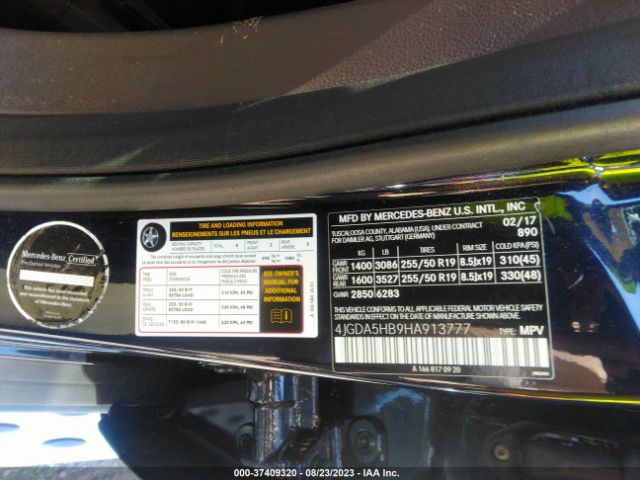4JGDA5HB9HA913777 Mercedes-Benz GLE
