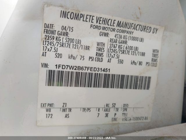 1FD7W2B67FED31451 Ford Super Duty F-250 Srw Xl/xlt