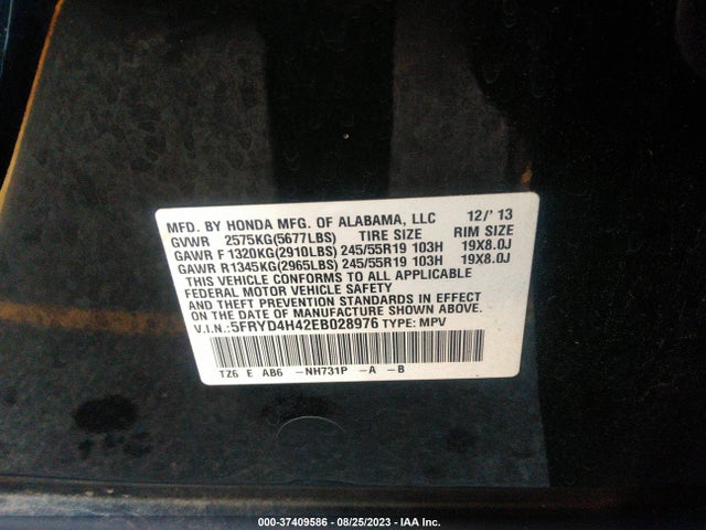 Acura Mdx Technology Package 2014 5FRYD4H42EB028976 Image 9