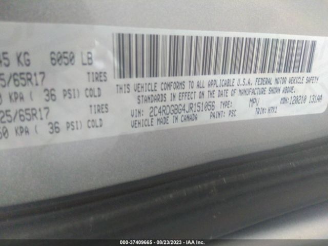 2C4RDGBG4JR151056 Dodge Grand Caravan Se