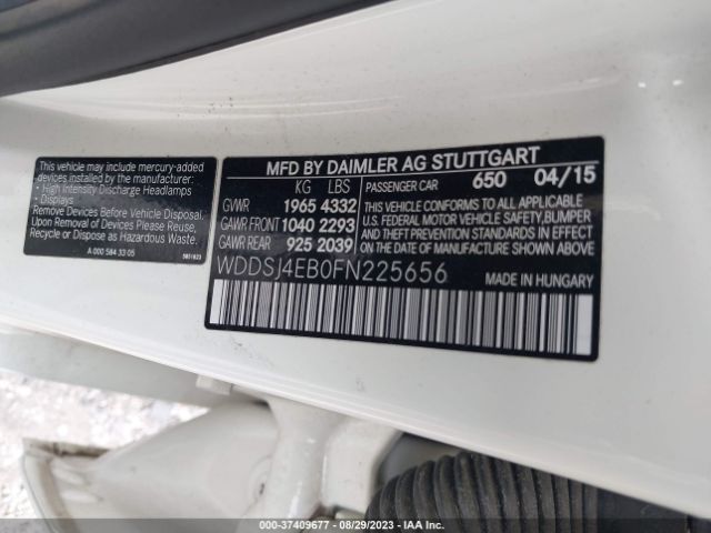 WDDSJ4EB0FN225656 Mercedes-Benz Cla-class Cla 250