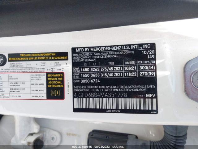 4JGFD6BB4MA351778 Mercedes-Benz Gle Amg Gle 53