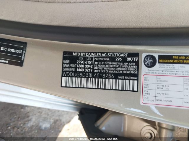 WDDUG8DB8LA518756 Mercedes-Benz S-class S 560