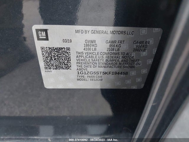Chevrolet MALIBU RS 2019 1G1ZG5ST5KF194458 Image 15