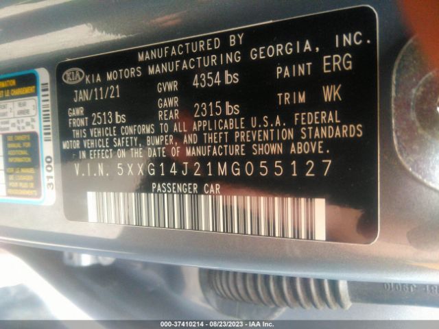 5XXG14J21MG055127 KIA K5 LXS