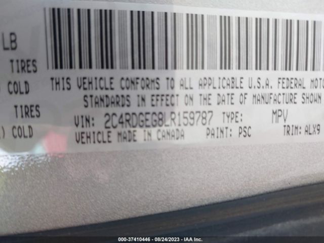 2C4RDGEG8LR159787 Dodge Grand Caravan Gt
