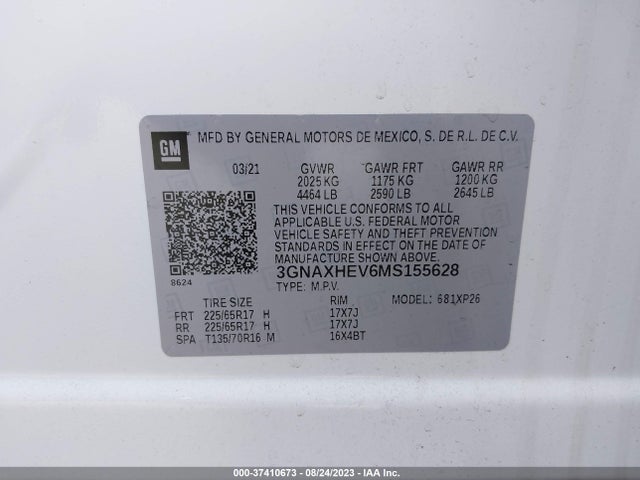Chevrolet EQUINOX LS 2021 3GNAXHEV6MS155628 Image 9