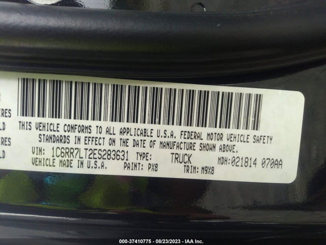 RAM 1500 Big Horn 2014 1C6RR7LT2ES283631 Image 9