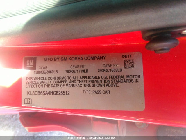 Chevrolet SPARK LS 2017 KL8CB6SA4HC825512 Image 9