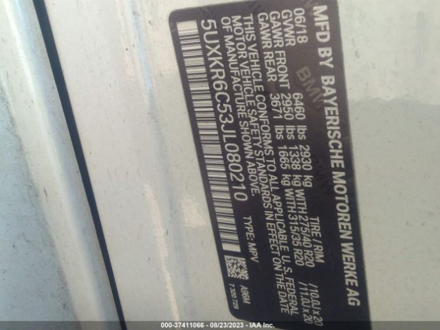5UXKR6C53JL080210 BMW X5 Xdrive50i