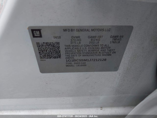 Chevrolet CRUZE LS 2018 1G1BC5SM1J7212128 Image 9
