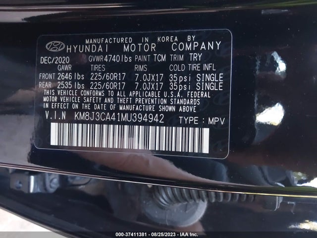 Hyundai Tucson Value 2021 KM8J3CA41MU394942 Image 9