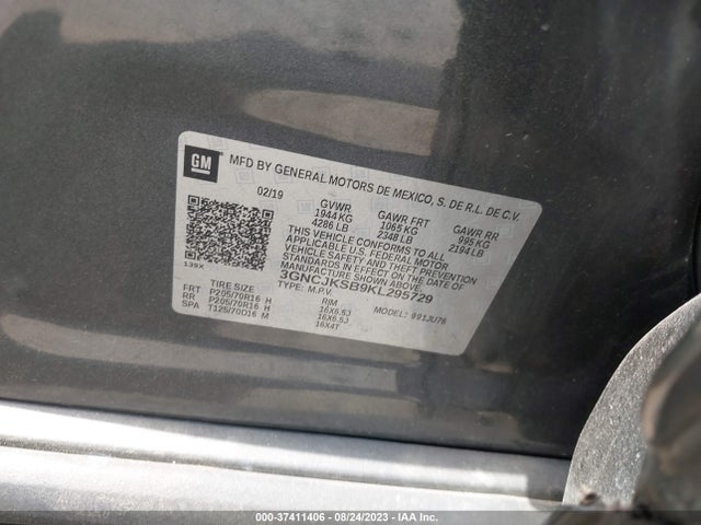 Chevrolet TRAX LS 2019 3GNCJKSB9KL295729 Image 9