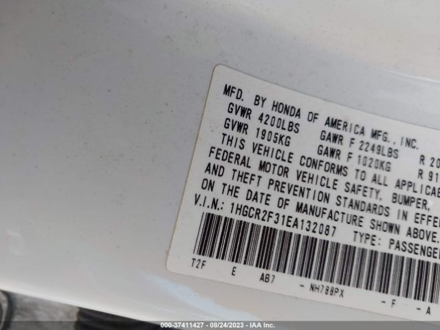 1HGCR2F31EA132087 Honda Accord Sedan Lx