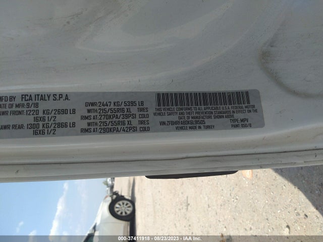ZFBHRFAB0K6L91505 RAM Promaster City Tradesman