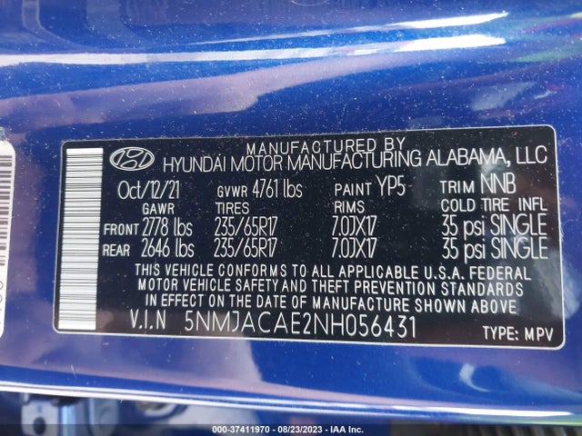 Hyundai TUCSON SE 2022 5NMJACAE2NH056431 Image 15