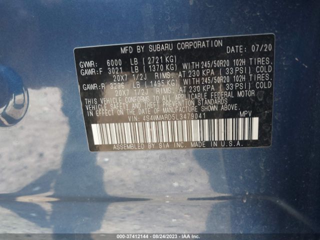 4S4WMARD5L3479041 Subaru Ascent Touring