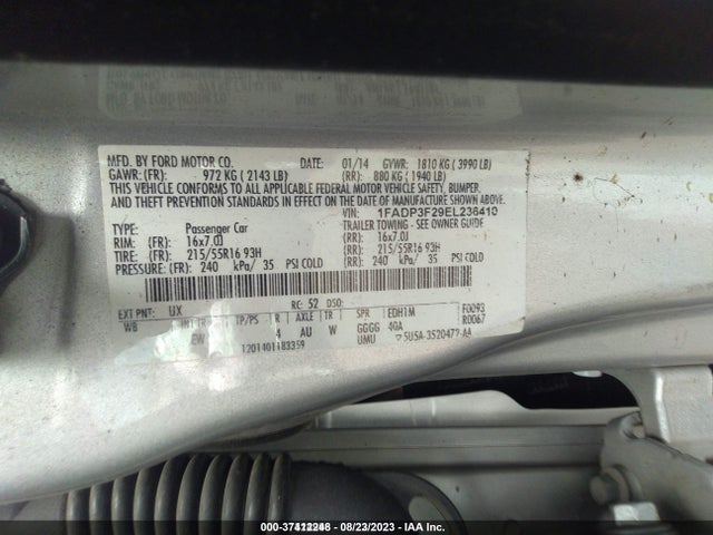 Ford FOCUS SE 2014 1FADP3F29EL236410 Image 11