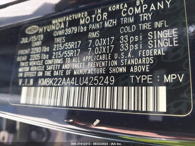 Hyundai Kona Sel 2020 KM8K22AA4LU425249 Image 9