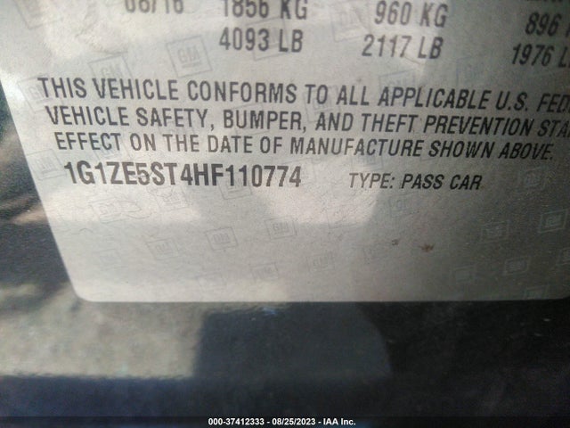 Chevrolet MALIBU LT 2017 1G1ZE5ST4HF110774 Image 9