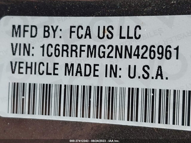 1C6RRFMG2NN426961 RAM 1500 Big Horn
