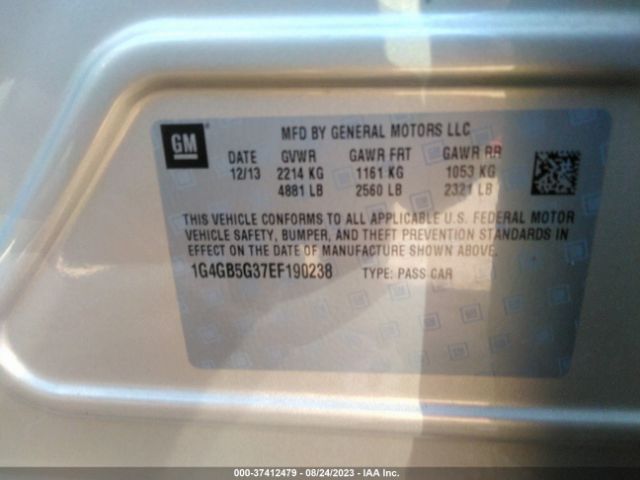 1G4GB5G37EF190238 Buick Lacrosse Leather