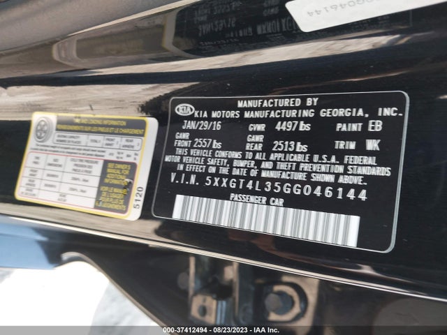 KIA Optima Lx 2016 5XXGT4L35GG046144 Image 9