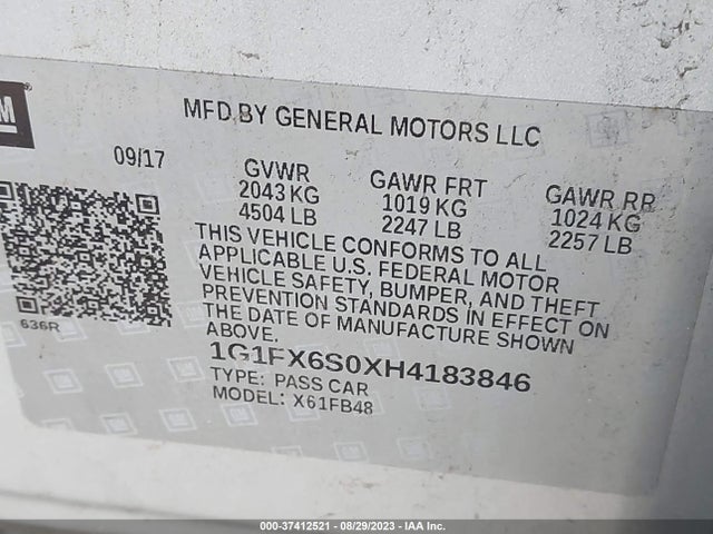 Chevrolet Bolt Ev Premier 2017 1G1FX6S0XH4183846 Image 9