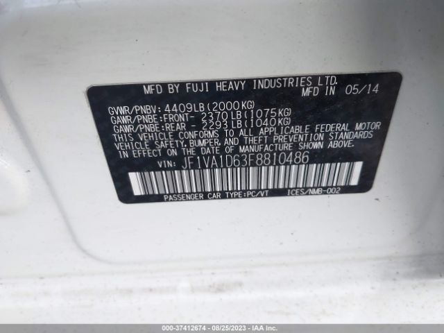 JF1VA1D63F8810486 Subaru Wrx Premium