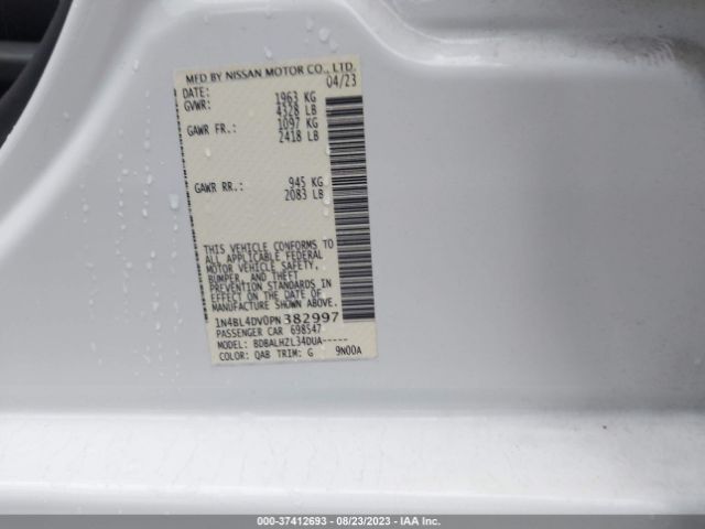 1N4BL4DV0PN382997 Nissan Altima 2.5 Sv