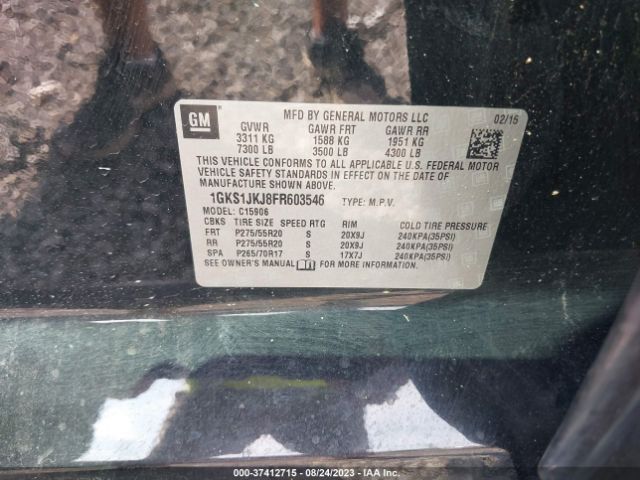 1GKS1JKJ8FR603546 GMC YUKON XL DENALI