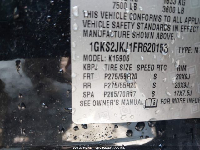 1GKS2JKJ1FR620153 GMC YUKON XL DENALI