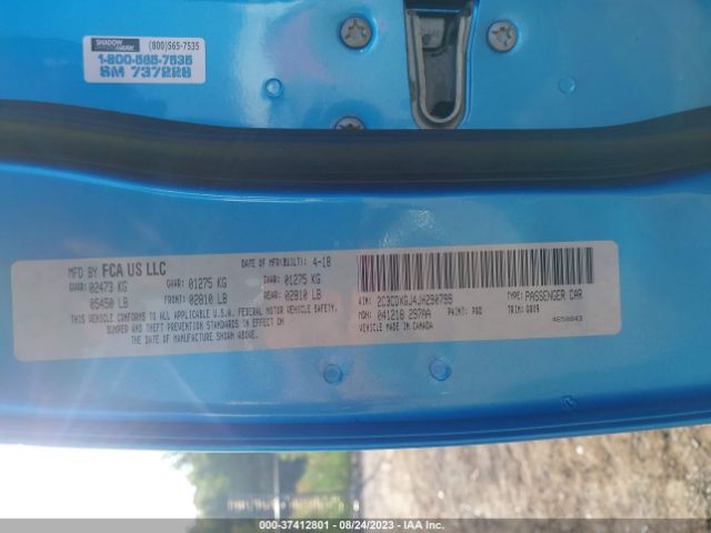 2C3CDXGJ4JH290799 Dodge Charger R/t Scat Pack Rwd