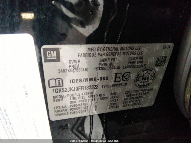 1GKS2JKJ0FR182323 GMC YUKON XL DENALI