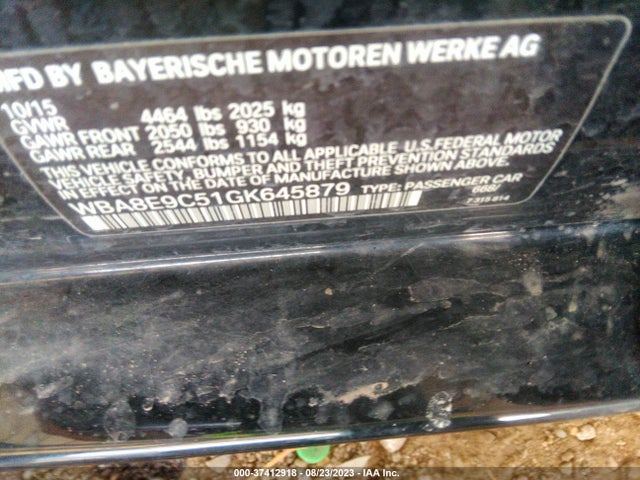 BMW 328I 2016 WBA8E9C51GK645879 Image 9