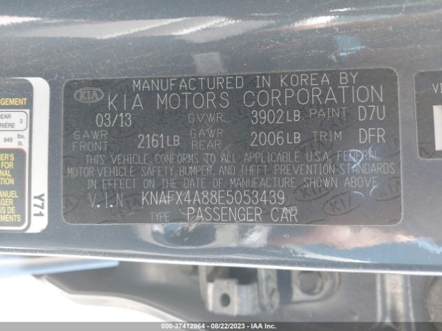 KNAFX4A88E5053439 KIA FORTE EX